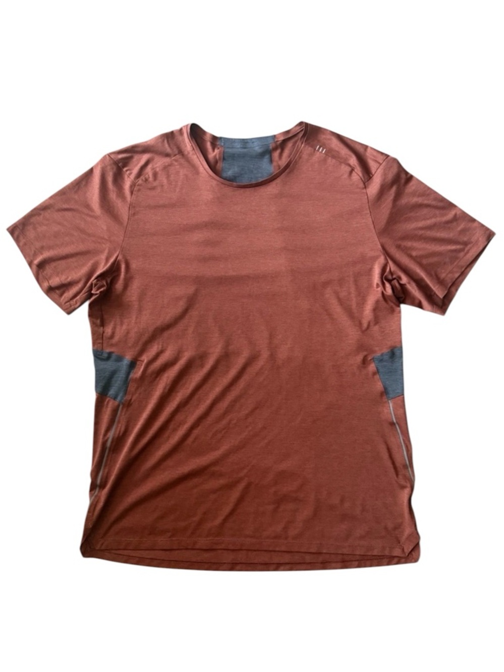 Lululemon Shirt Mens Large Fast Free Tech Performance Running Workout Gym Orange